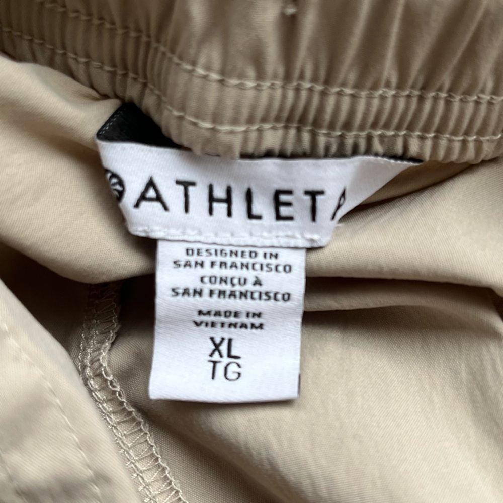Athleta Midday Crop Poplin Wide Leg Pants Khaki XL - Picture 7 of 12